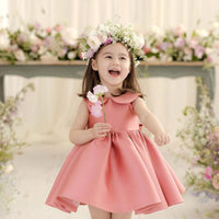 Robe d'été bouffante en fil de laine style occidental pour bébé fille d'un an, robe d'anniversaire, jupe pour enfant fille d'honneur
