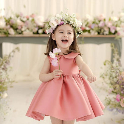 Robe d'été bouffante en fil de laine style occidental pour bébé fille d'un an, robe d'anniversaire, jupe pour enfant fille d'honneur
