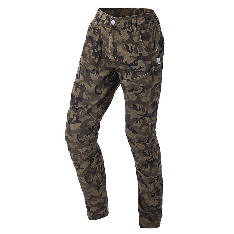 Camouflage Jeans with Racing Belt Protector – Tactical Style Cargo Pants for Men
