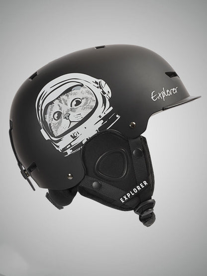 Casque de ski intégré avec lunettes de protection simples et doubles pour adultes