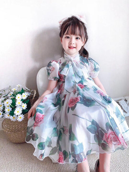 Vestido de alta gama personalizado para niñas para primavera y verano