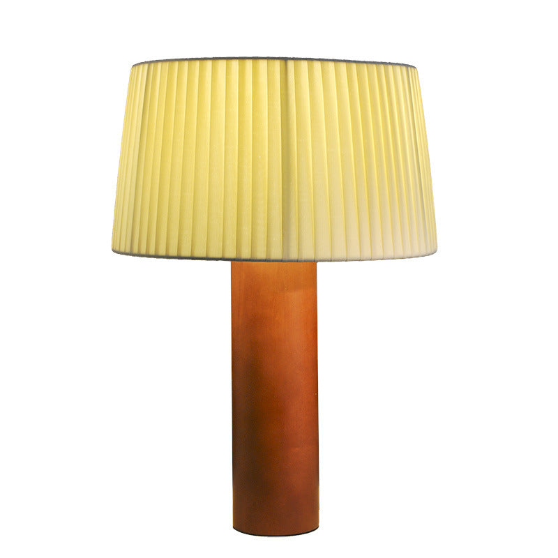 Pleated Table Living Room Study Bedroom Style Style Solid Wood Bedside Lamp