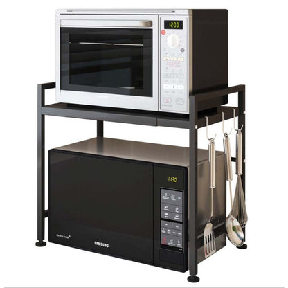 Multilayer Retractable Adjustable Microwave Shelving Kitchen Storage Rack