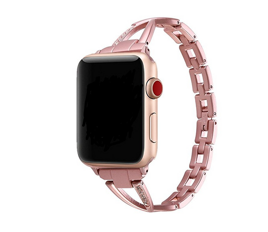 X-Shape Stainless Steel Apple Watch Band – Luxury Metal Strap for All Series