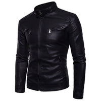 Blouson en cuir pour homme grande taille, épais et doublé de velours