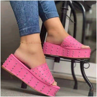 Women Rivet Slippers Summer Shoes