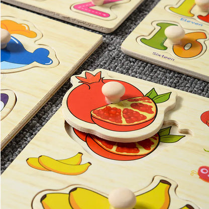 Montessori Pegged Wooden Puzzles