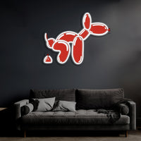 UV Printed Dog Neon Sign, Neon Wall Art, Neon Light Sign, UV Print Neon Sign