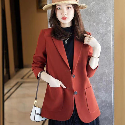Veste de costume bleue grande taille pour femme