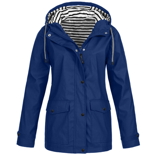 Blue Windbreaker Mountaineering Jacket – Cozy & Warm Interior, Lightweight All-Weather Protection
