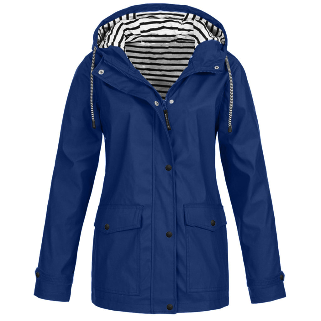 Blue Windbreaker Mountaineering Jacket – Cozy & Warm Interior, Lightweight All-Weather Protection