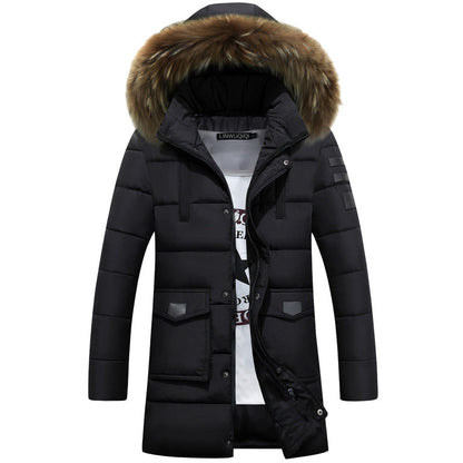 Men s Warm Overcoat Winter Coat Parka Hooded Jackets