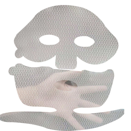 Máscara facial soluble en agua de colágeno nano, papel de mascarilla facial infantil tallada con hilo de oro