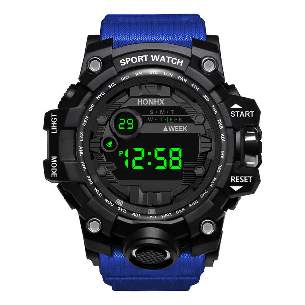 Men's Waterproof Sports Watch – Multifunctional Luminous Electronic