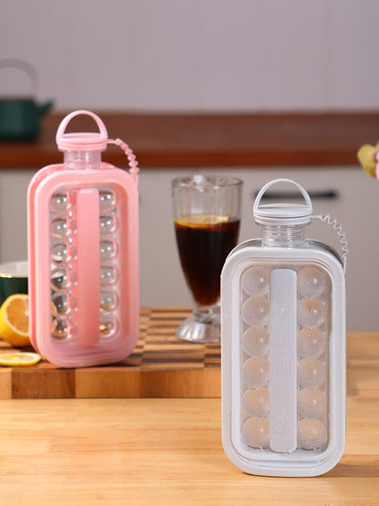 Bouteille d'eau froide 2-en-1 Vacane Ice Kettle Ice Ball Maker, Outil Magique Ménager pour Faire des Glaçons, Moule à Glaçons