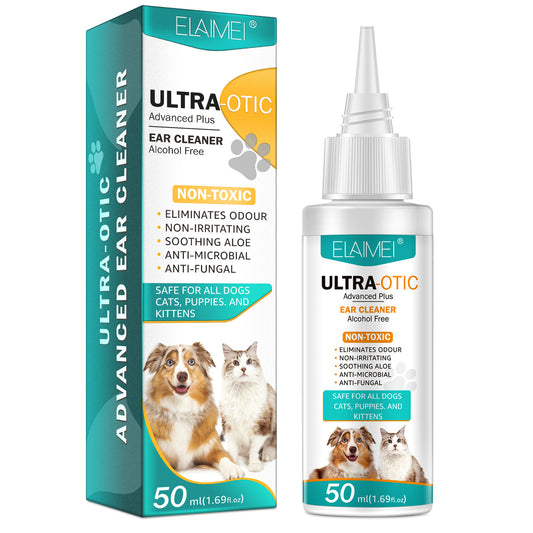 Pet Ear Cleaner – Gentle Ear Cleaning Solution for Dogs & Cats | Removes Wax, Mites & Prevents Infections