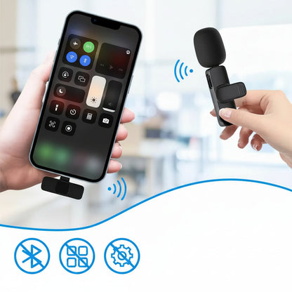 Wireless Lavalier Microphone for iPhone iPad Dual Clip On Mic 2 Pack Lightning