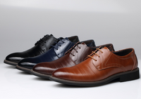 Chaussures pour hommes en cuir chaussures de ville habillées d'affaires grandes tailles chaussures décontractées pour hommes