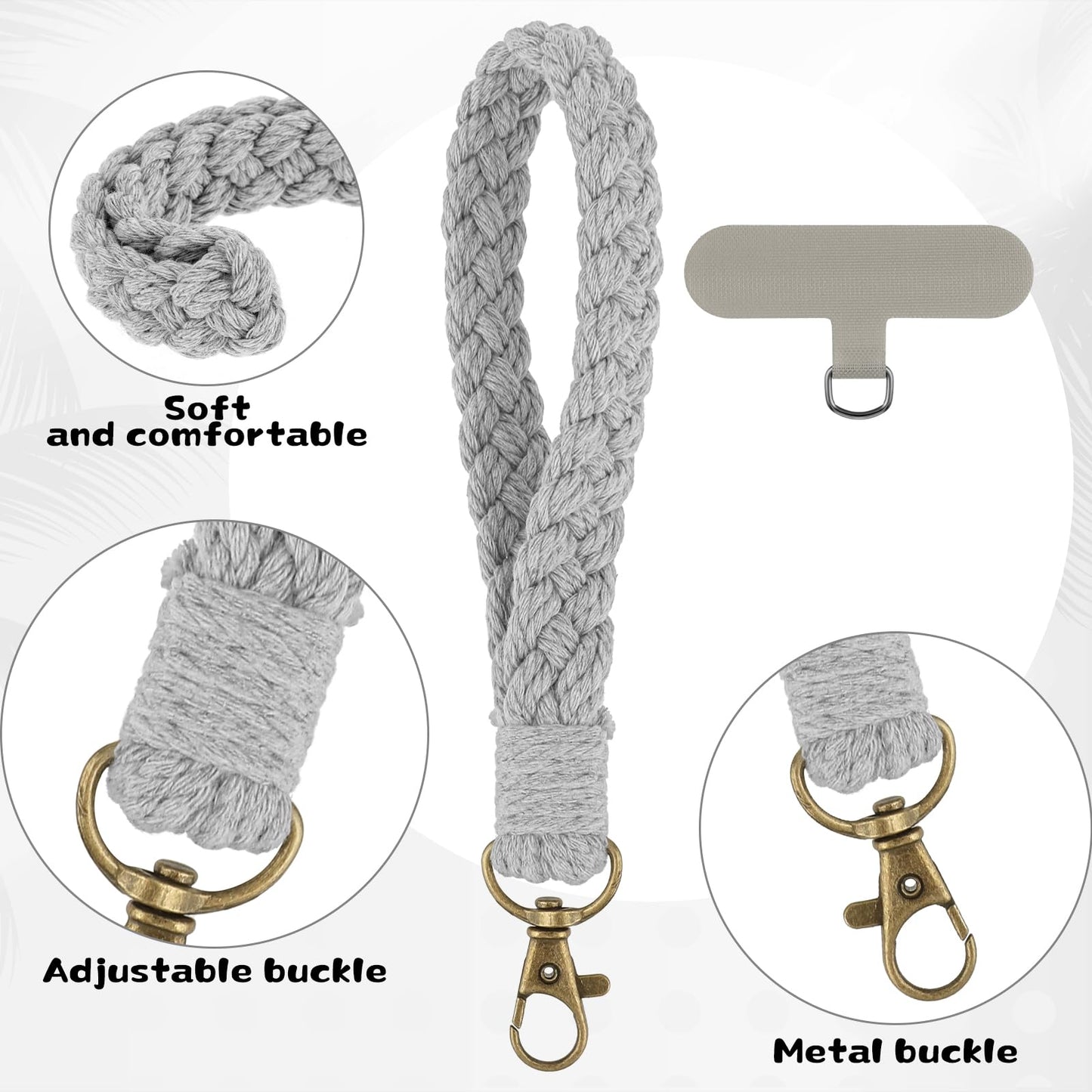Pack Phone Wrist Strap, Cell Phone Lanyard With Adhesive Tabs, Anti-Loss Wristle