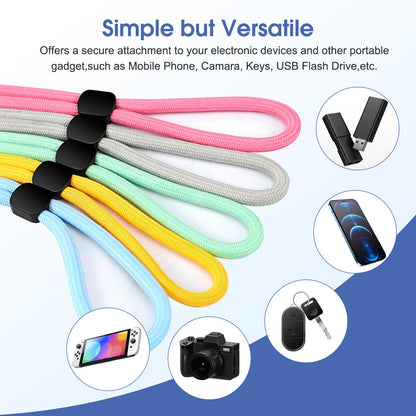 Strap Lanyard, 10 Pack Adjustable Colorful Wristlet Phone Lanyards For Keys, Cel
