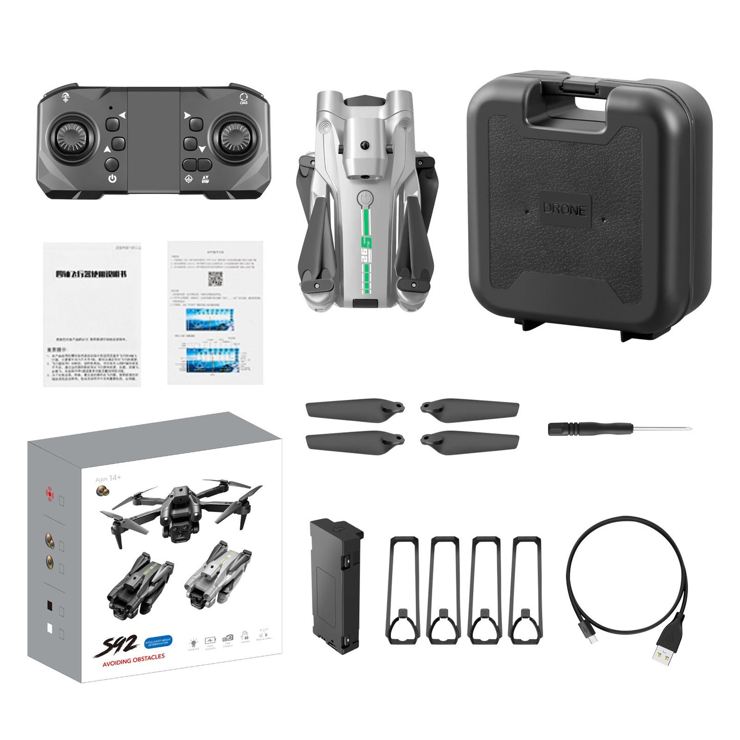S92 Triple Camera Optical Flow Quadcopter