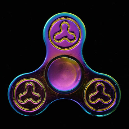 Electroplating colorful fingertip spinning top