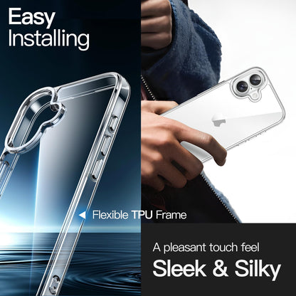 Only For Iphone 16 Plus 6.7-Inch, Non-Yellowing Shockproof Phone Bumper Cover, A