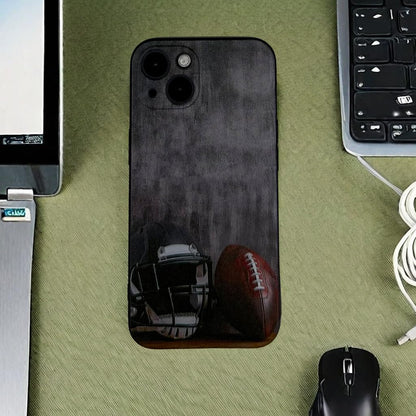 with iPhone 14 Case Sports Cool Funny Rugby Design Shockproof Soft Si