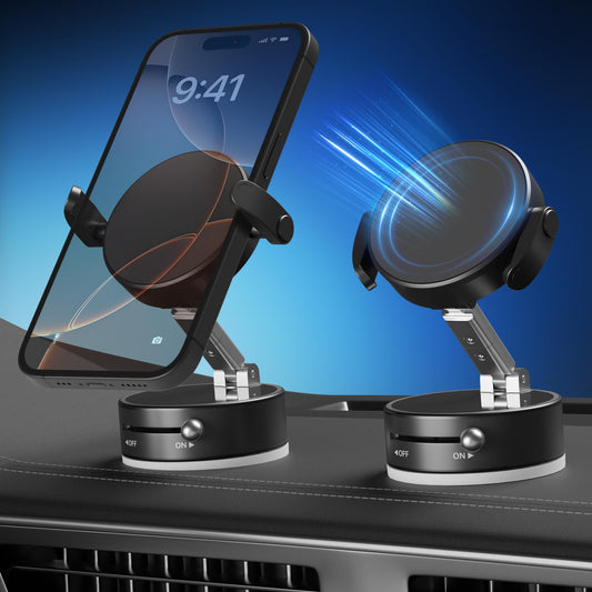 Soporte Magnético Ajustable para Teléfono con Ventosa de Vacío, Succión al Vacío
