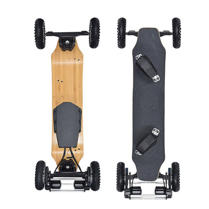 Patinete eléctrico con suspensión independiente y absorción de impactos