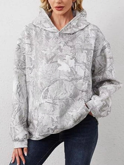 Full Size Kangaroo Pocket Long Sleeve Hoodie Plus Size