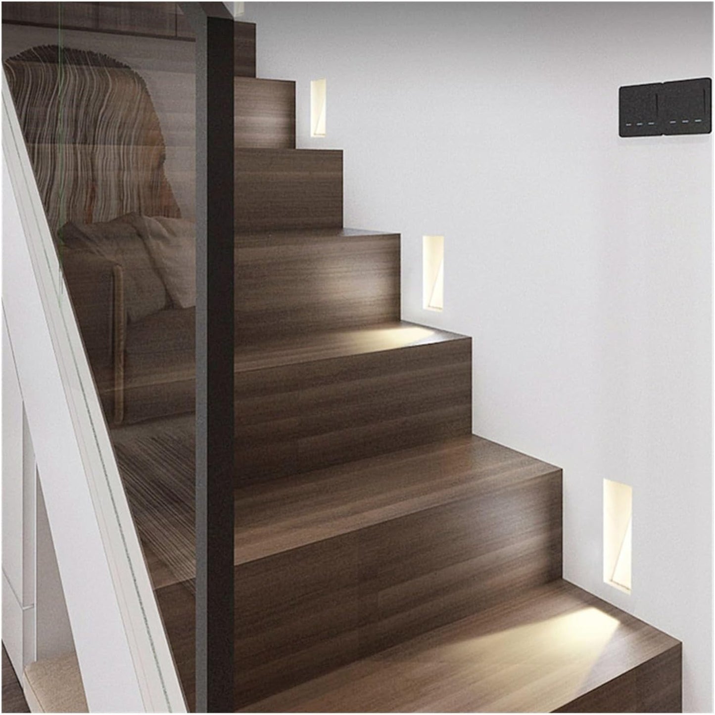 Nordic Frameless Stair LED Wall Light Stainless Steel Sensor Indoor