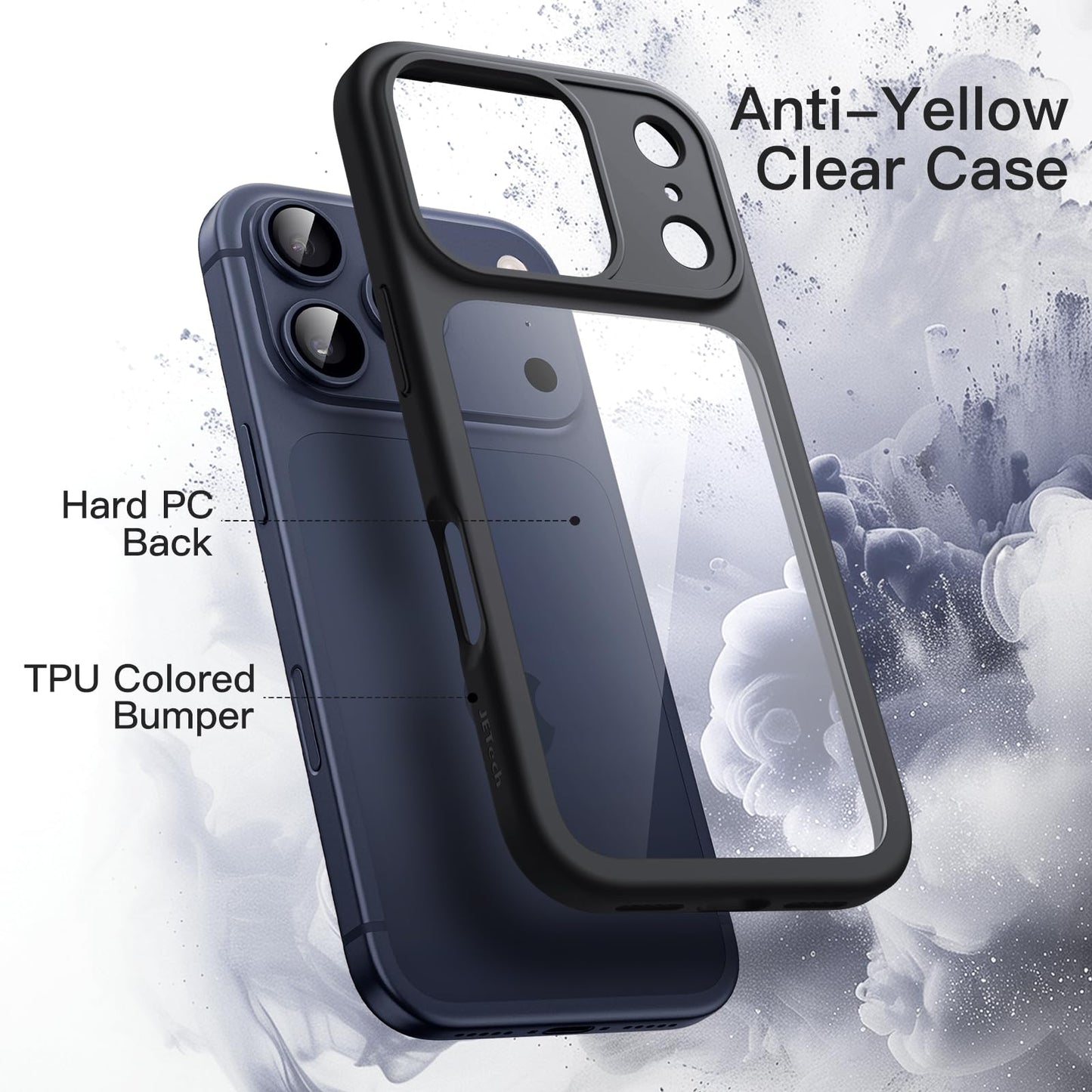 For Iphone 17 Pro 6.3-Inch, Shockproof Phone Bumper Cover, Solid Color Matte Tpu
