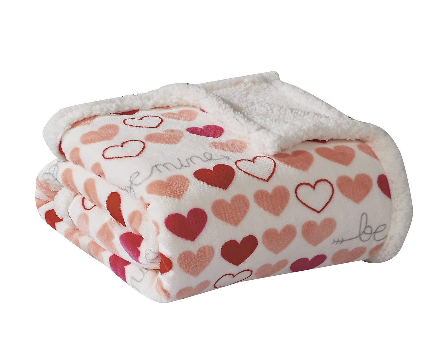 FAITH, HOPE, LOVE HOME DÉCOR Heart Throw Blanket – Ultra Soft Microplush 50"x60" | Cozy Love Theme Gift for Couch, Bed, Travel | Washable