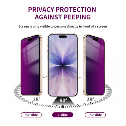 17 Privacy Screen Protector 2 Pack — Anti-Spy Tempered Glass 6.3", Full Coverage