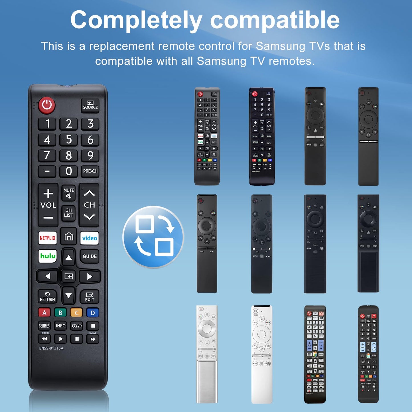 Universal Samsung TV Remote Replacement - Compatible with All Samsung Smart TV Models