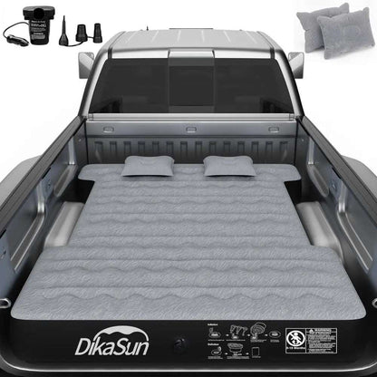 DikaSun 5.5-5.8 Ft Full Size Pickup Truck Bed Air Mattres,Grey
