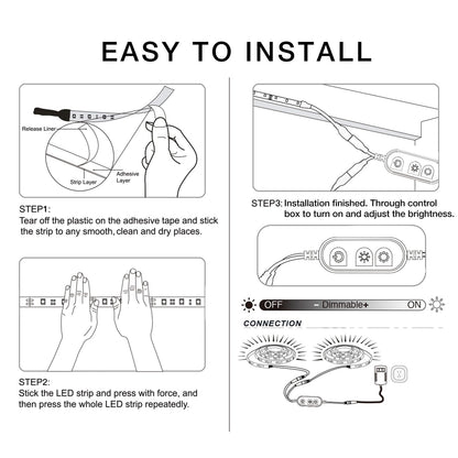 Led Strip Light, 20 Ft Dimmable Bright Rope Lighting, 6500K 24V Strips, 360 Leds