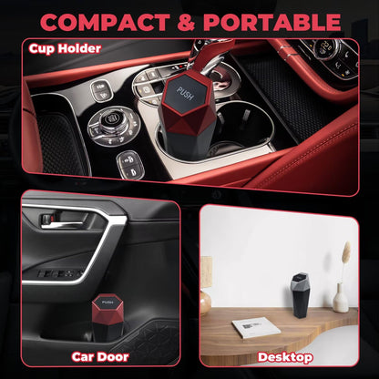 Trash Can, Car Trash Bin With Lid, Car Accessories For Women Interior, Car Garba