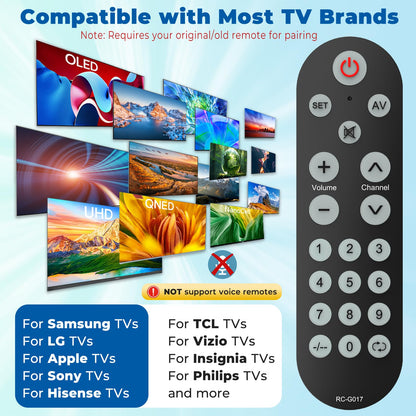 Buttons Universal Tv Remote With Backlit, Learning Ir Remote Control Replaces Al