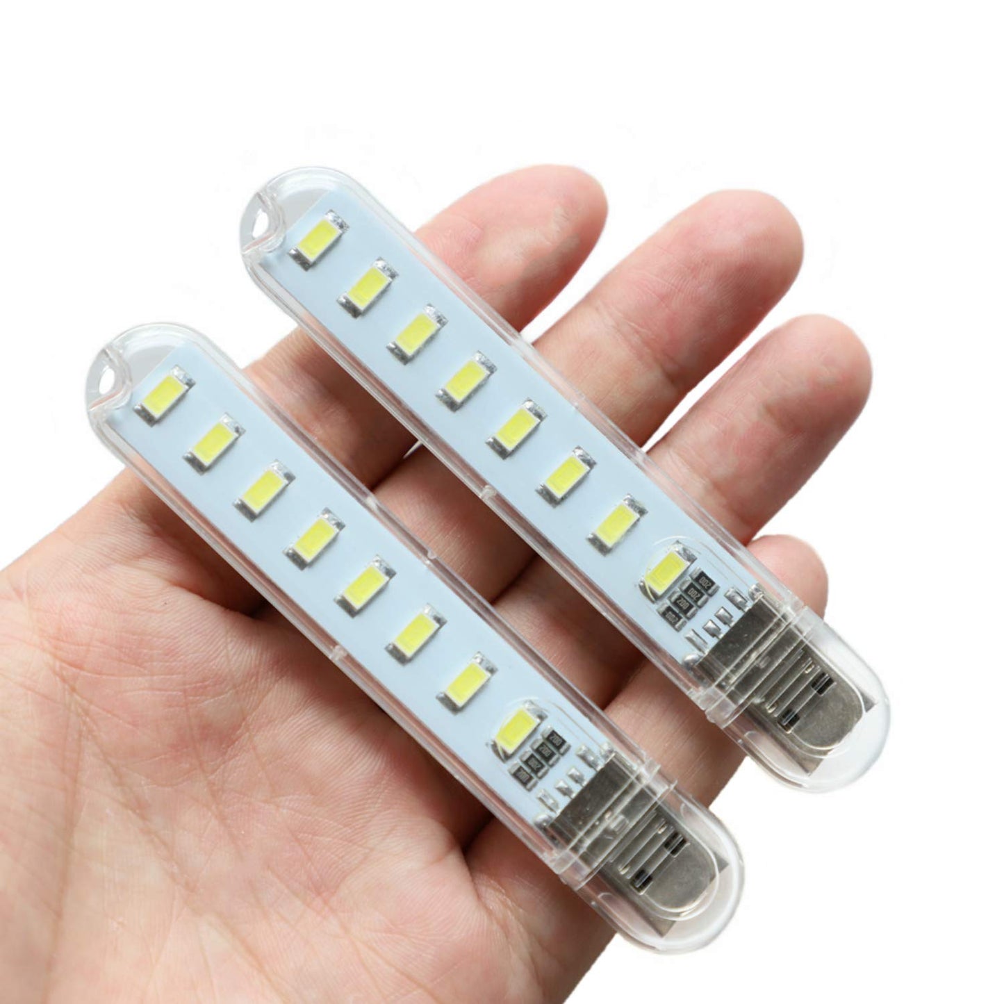 LED Light Stick 4 Pack — Portable 8-Bead White Night Light for Power Bank, Power