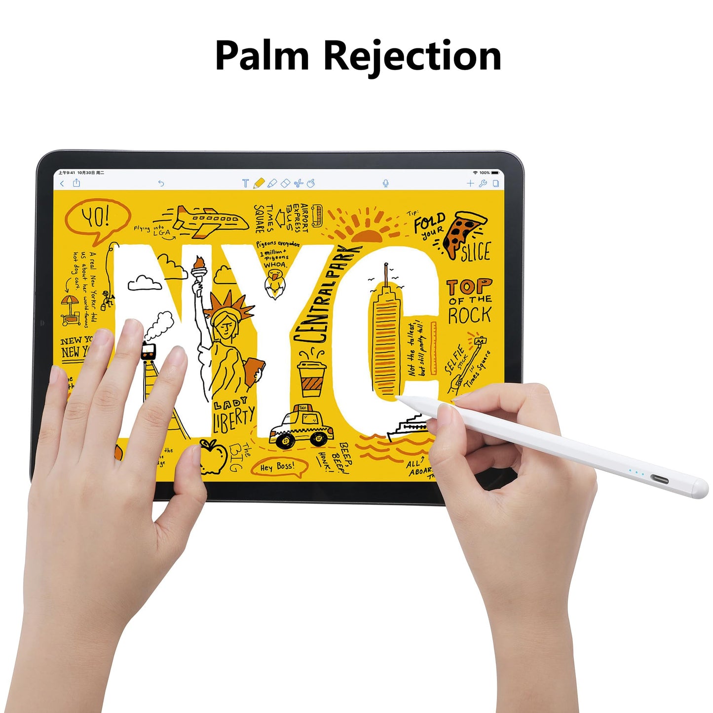 Pen for iPad Pencil Fast Charging Apple iPad Pen 10th&9th Generation,Palm Reject