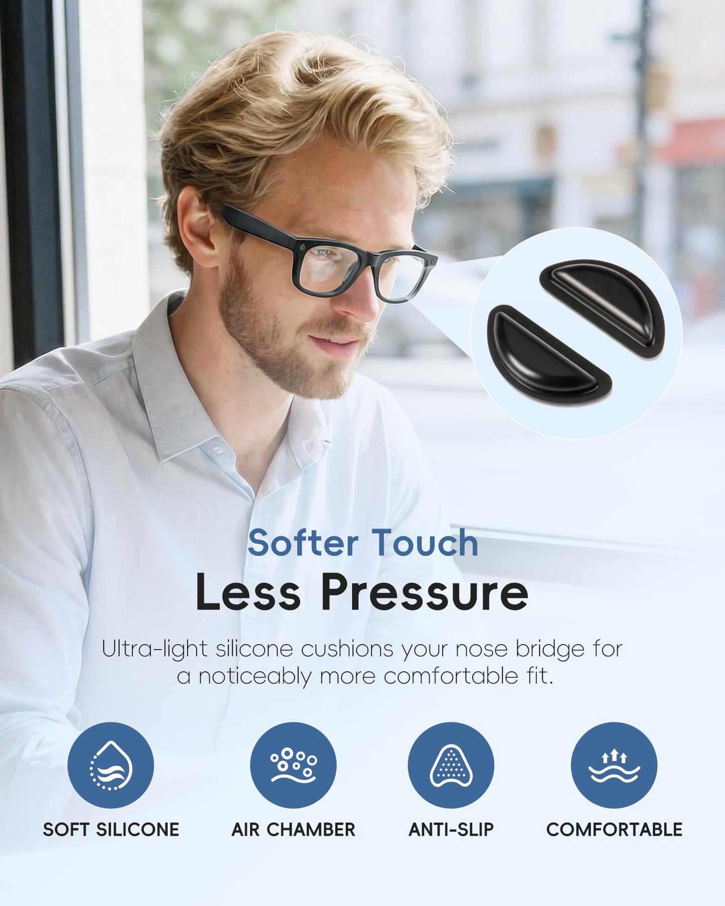 Silicone Eyeglass Nose Pads Ray-Ban Meta Smart Glasses Wayfa