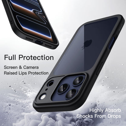 For Iphone 17 Pro 6.3-Inch, Shockproof Phone Bumper Cover, Solid Color Matte Tpu