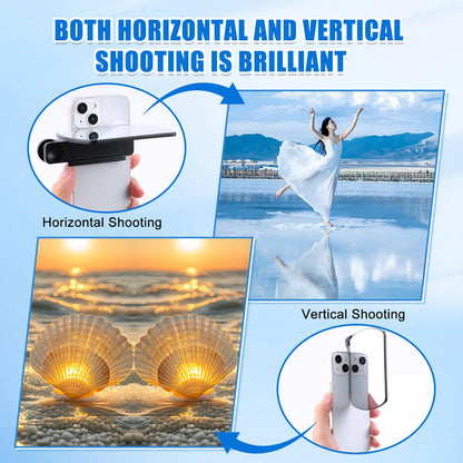 Clip-On Camera Mirror Reflection Clip - Selfie Mirror for Back Camera Scratch-Resistant