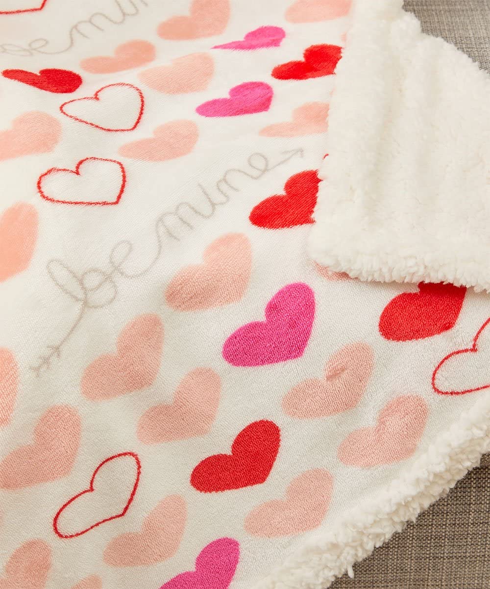 FAITH, HOPE, LOVE HOME DÉCOR Heart Throw Blanket – Ultra Soft Microplush 50"x60" | Cozy Love Theme Gift for Couch, Bed, Travel | Washable