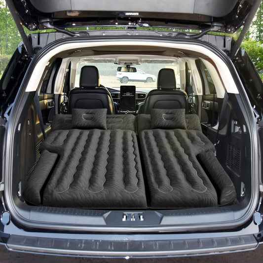 Umbrauto 63in Extended SUV Mattress Quick Inflate, Includes Pump & 2 Pillows,Black