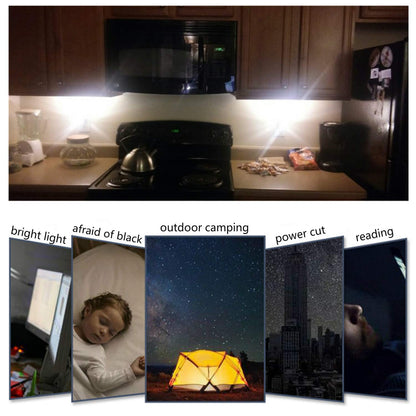 LED Light Stick 4 Pack — Portable 8-Bead White Night Light for Power Bank, Power