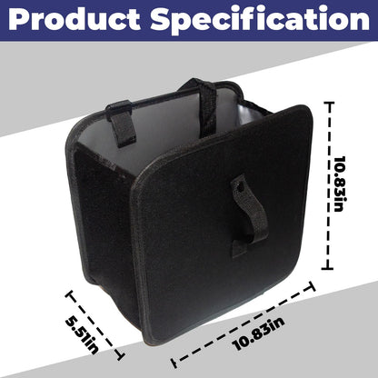 Can, Foldable Trash Can Collapsible Hanging Trash Bag For Car Seat, 2.8 Gallons