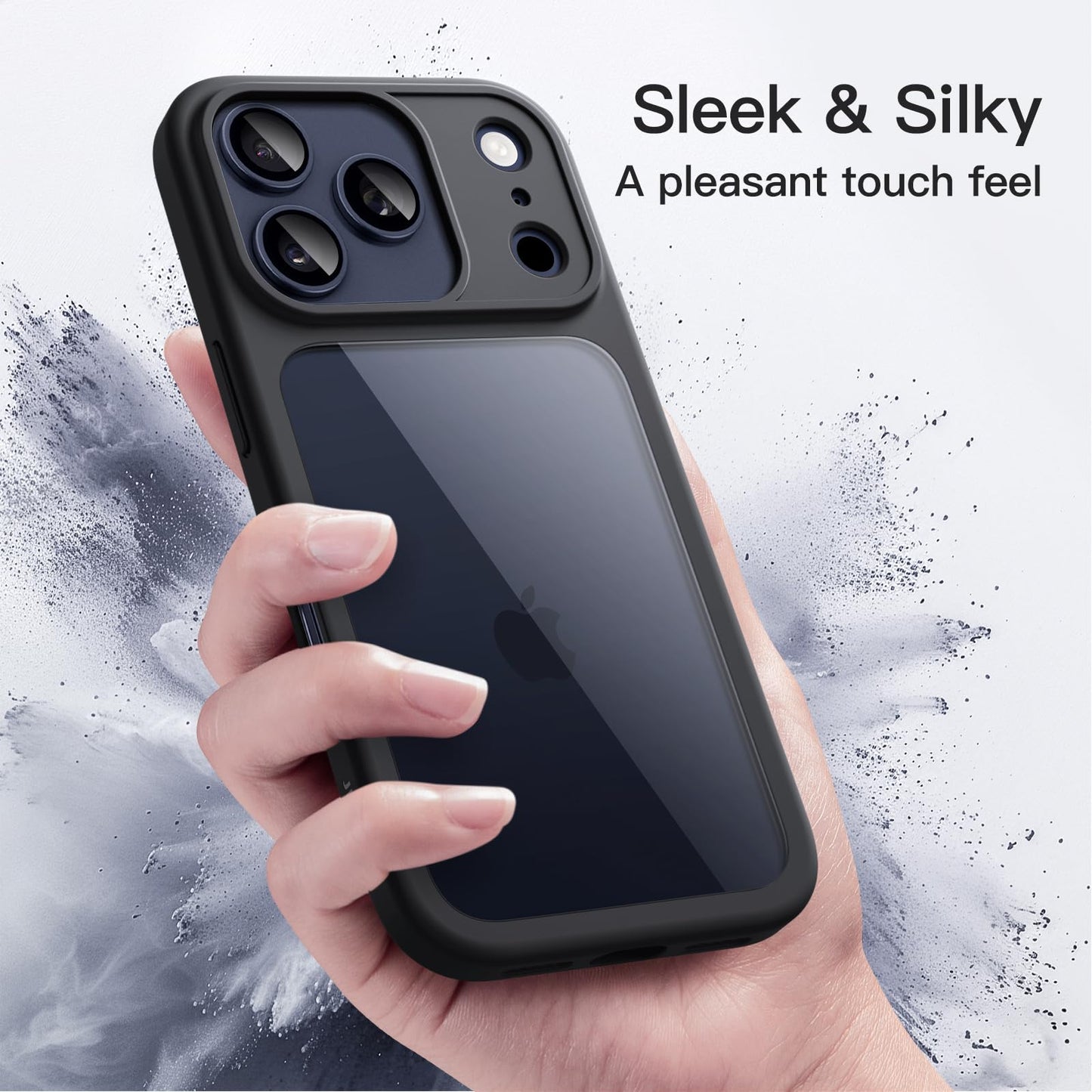 For Iphone 17 Pro 6.3-Inch, Shockproof Phone Bumper Cover, Solid Color Matte Tpu